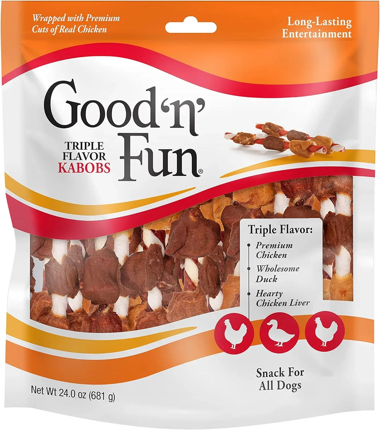 Snack para perros Good 'n' Fun Kabobs 680 g