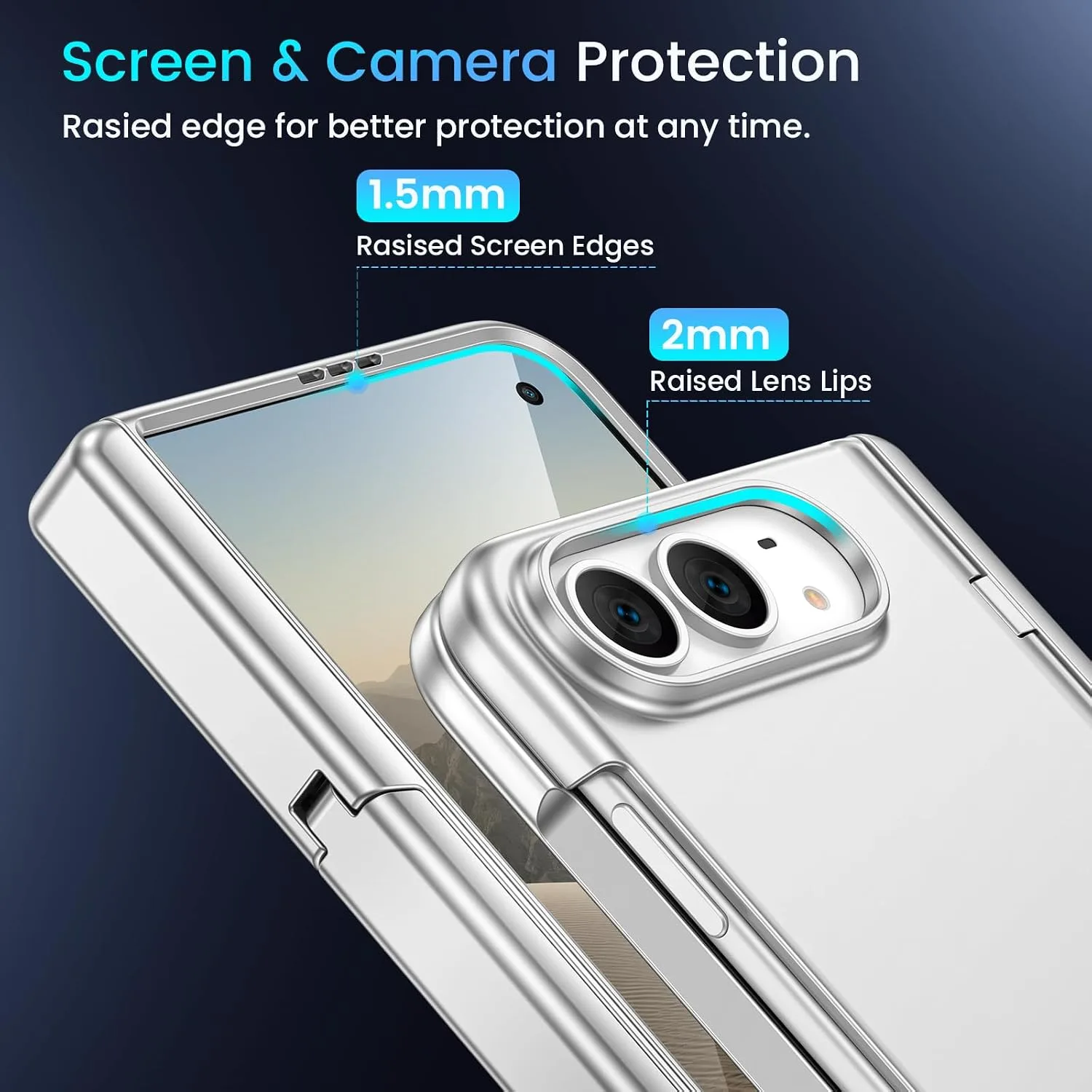 Magnetic for iPhone Duo Case with Screen Protector & Hidden Kickstand