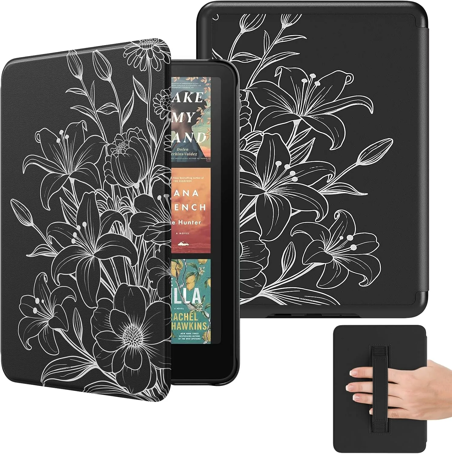 MoKo Case for 7" Kindle Paperwhite 12th Gen 2024 & Colorsoft, Line Flower