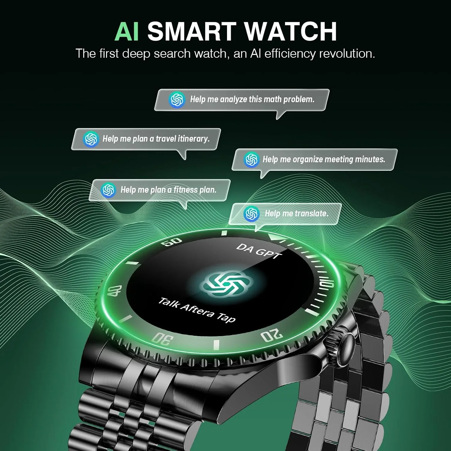 Smart Watch for Men, Answer/Make Call, Fitness Tracker, Waterproof, 44mm