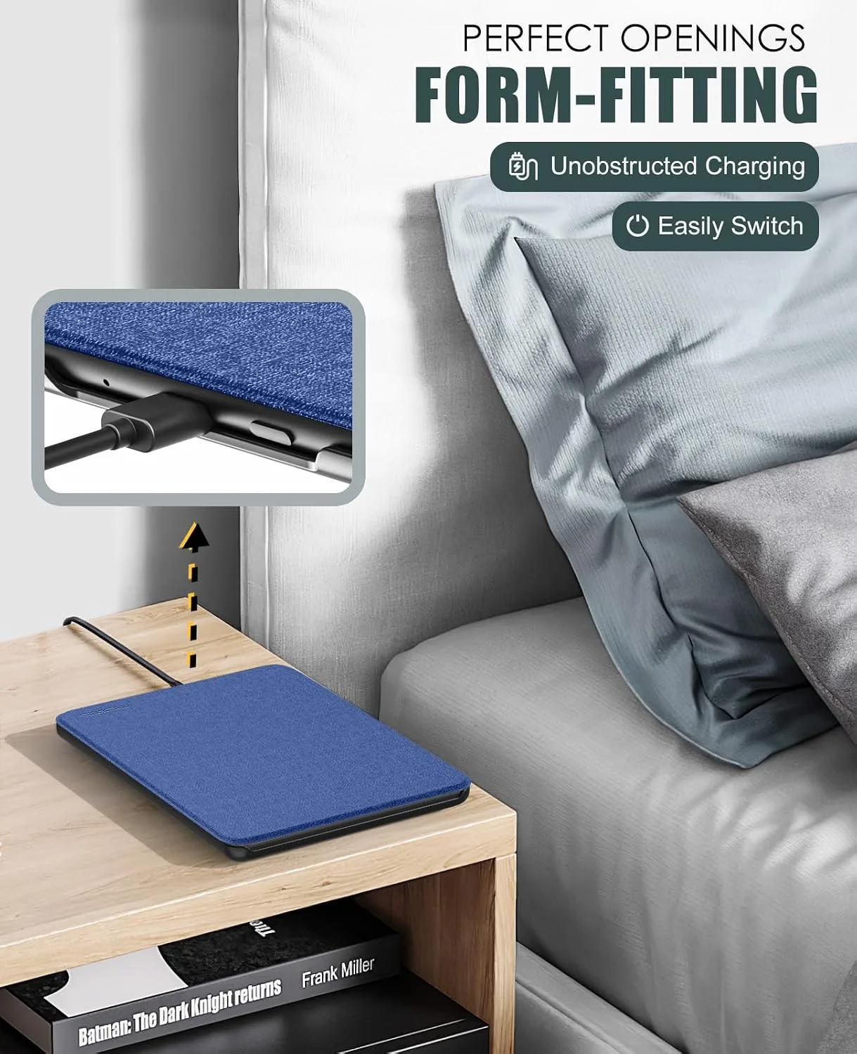MoKo Case for 7" Kindle Paperwhite 12th Gen&Colorsoft 2024, Denim Indigo