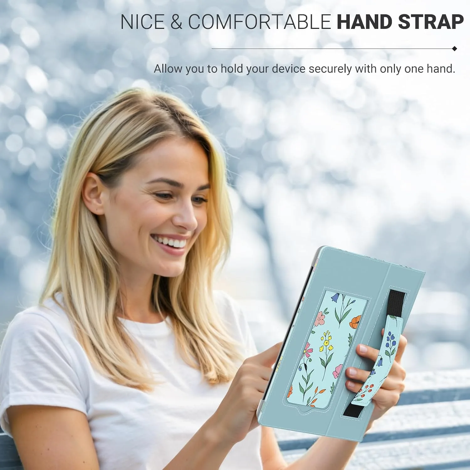 MoKo Universal Case for 6.8,7 Inch eReaders&Tablets,Blue Drawn