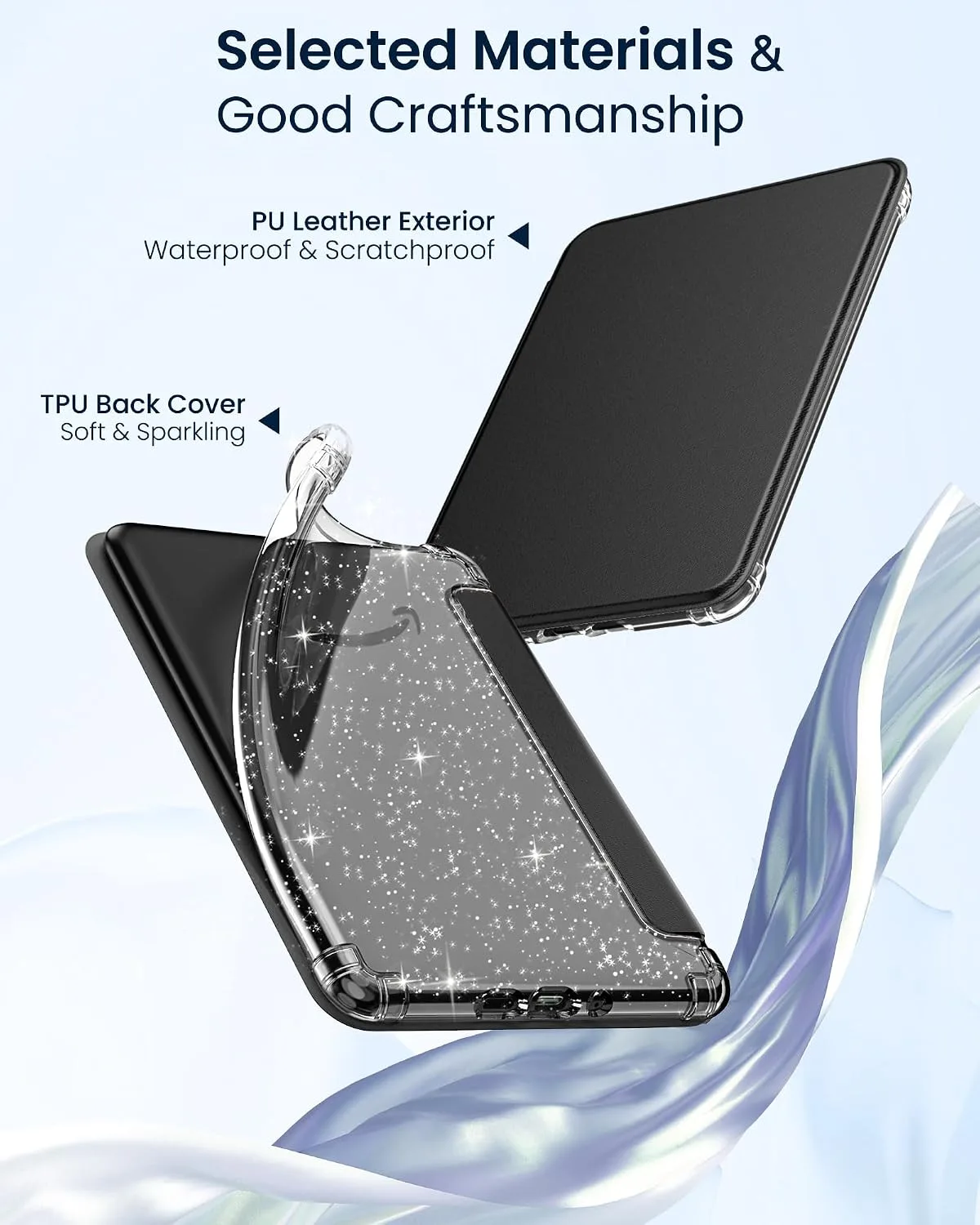 MoKo Case for 7" Kindle Paperwhite 12th Gen & Colorsoft 2024, Black