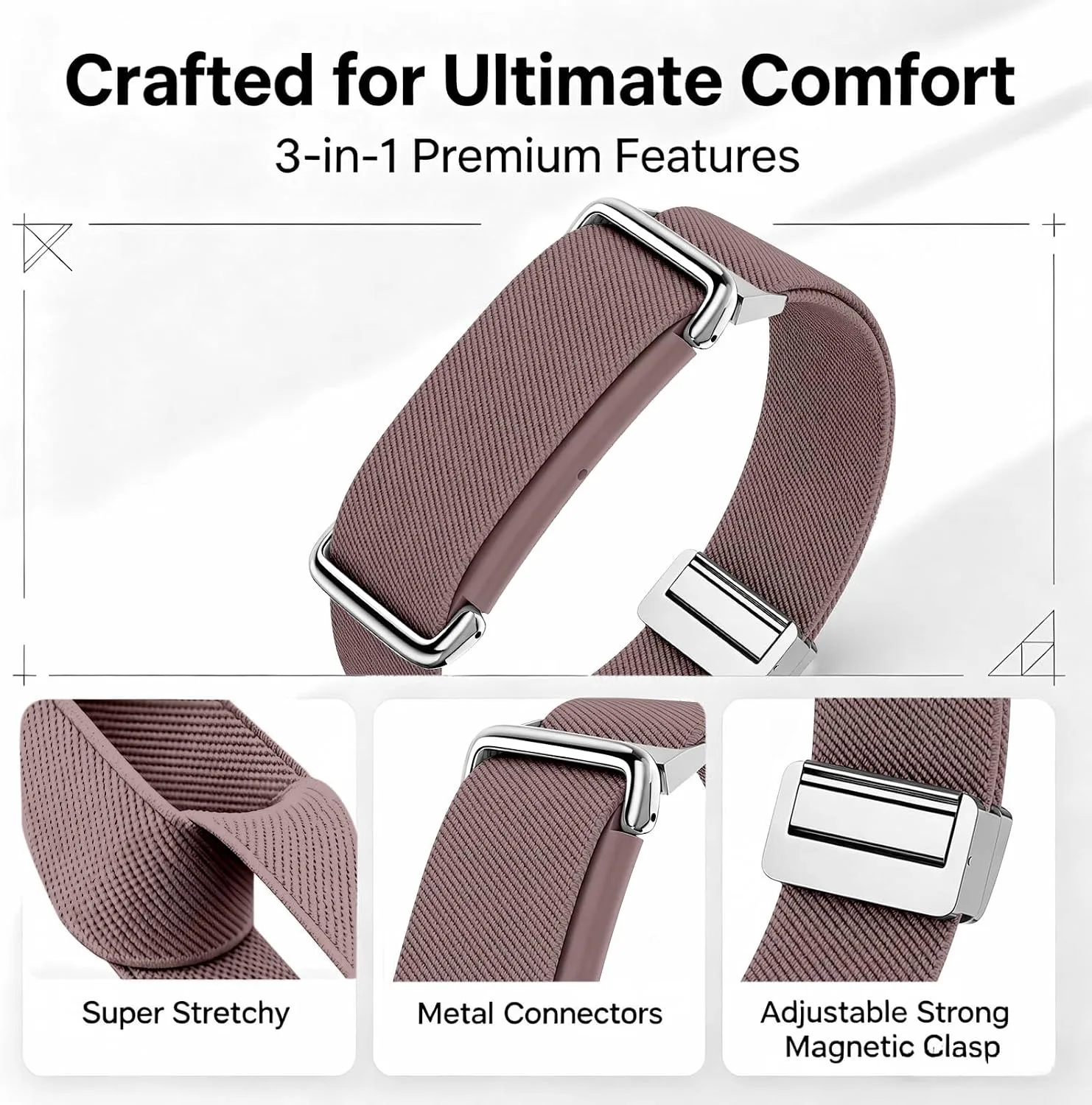 Magnetic Sport Nylon Band Compatible with Google Fitbit Air Active Band