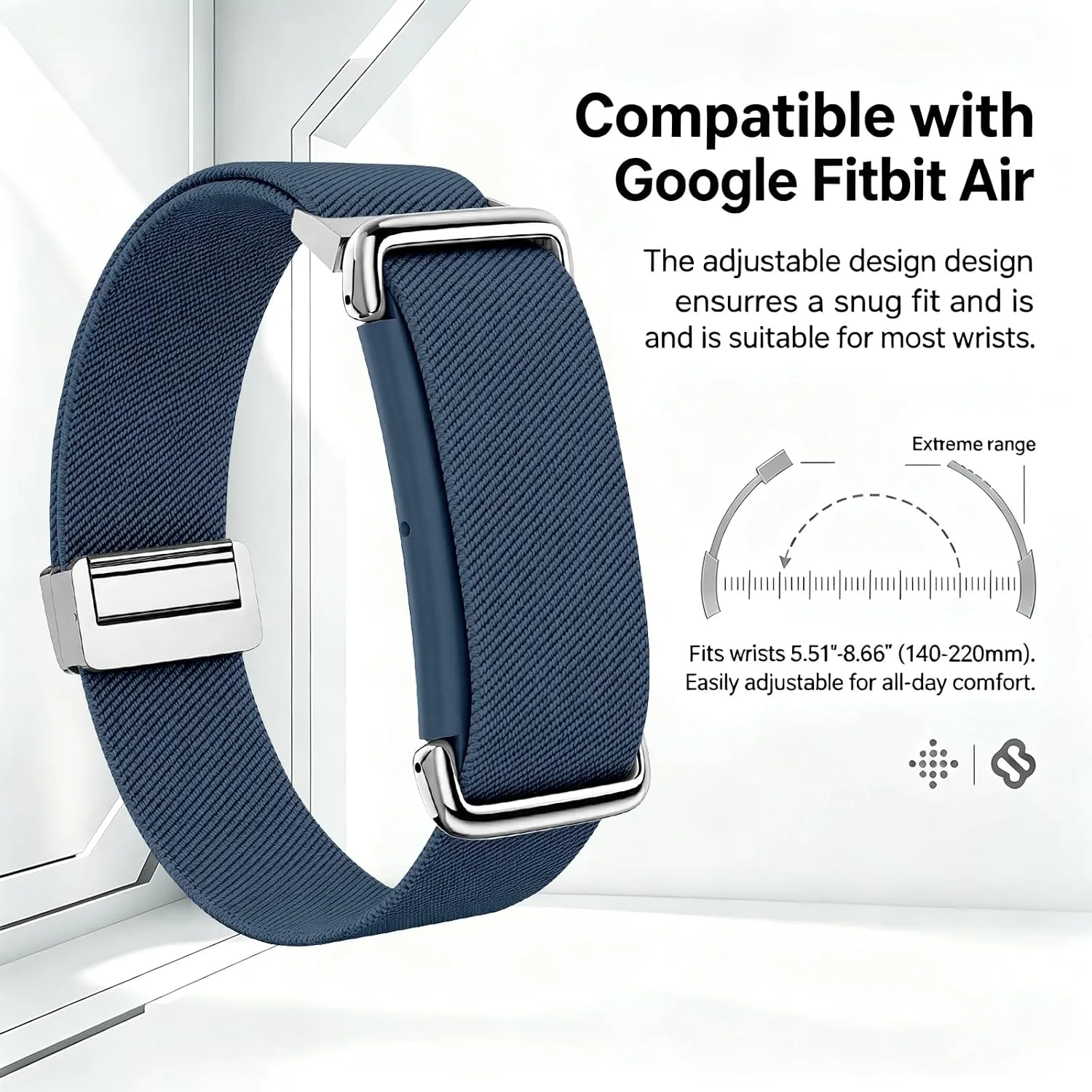 Magnetic Sport Nylon Band Compatible with Google Fitbit Air Active Band