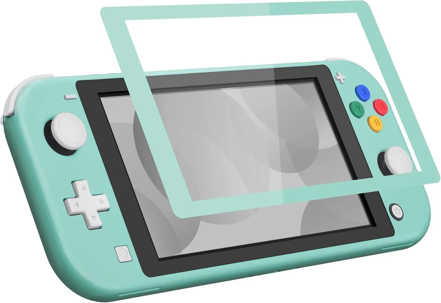 eXtremeRate Misty Green DIY Replacement Shell for Nintendo Switch Lite, NSL Handheld Controller Housing w/Screen Protector, Custom Case Cover for Nintendo Switch Lite