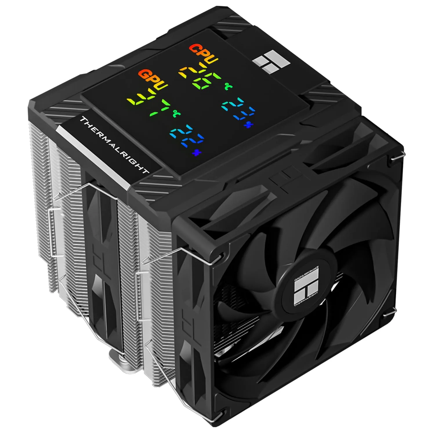 Thermalright Peerless Assassin 120 Digital Black CPU Cooler Air with 6X6mm Heatpipes, Magnetic Display Board Top Cover,Heatsink CPU Cooler, for AM4/AM5 and Intel lga1700/1851/1150/1151/1200