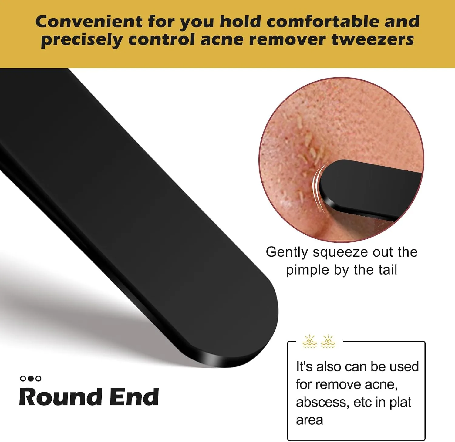 WSYUB Professional Blackhead Tweezers and Ingrown Hair Tweezers
