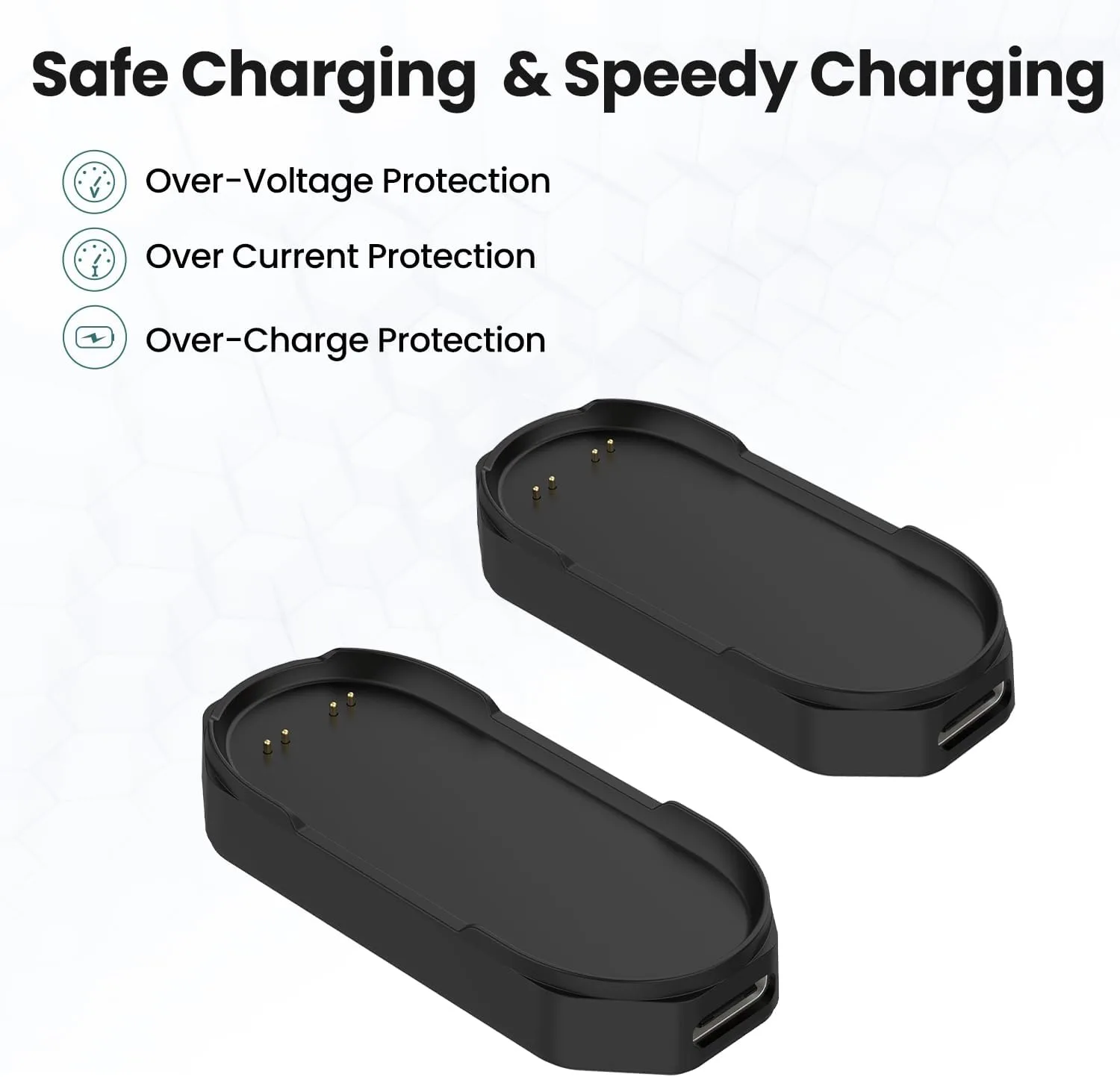 2Pack Charging Base for PLAUD Note Pin Charger, Magnetic Charging Stand Charging Base for PLAUD NotePin Voice Recorder (Black&White)