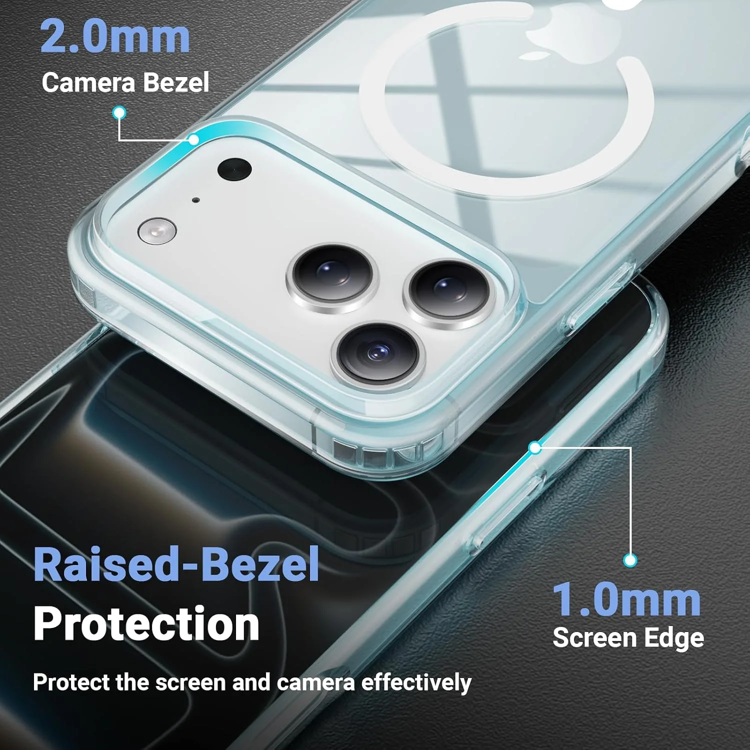 Temdan for iPhone 18 Pro Case/iPhone 17 Pro Case, Blue