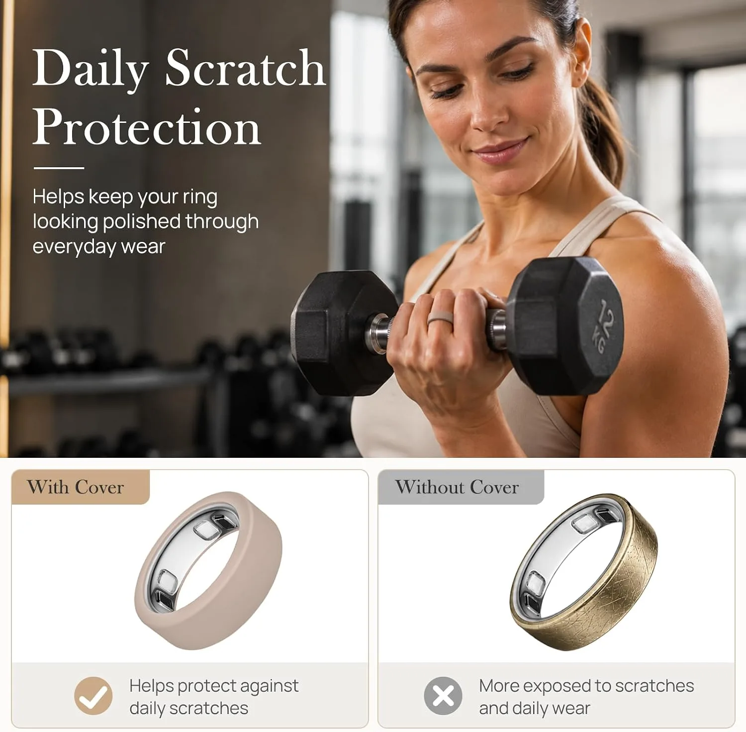 10 Pack Ultra-Thin Cover Compatible with Oura Ring 5