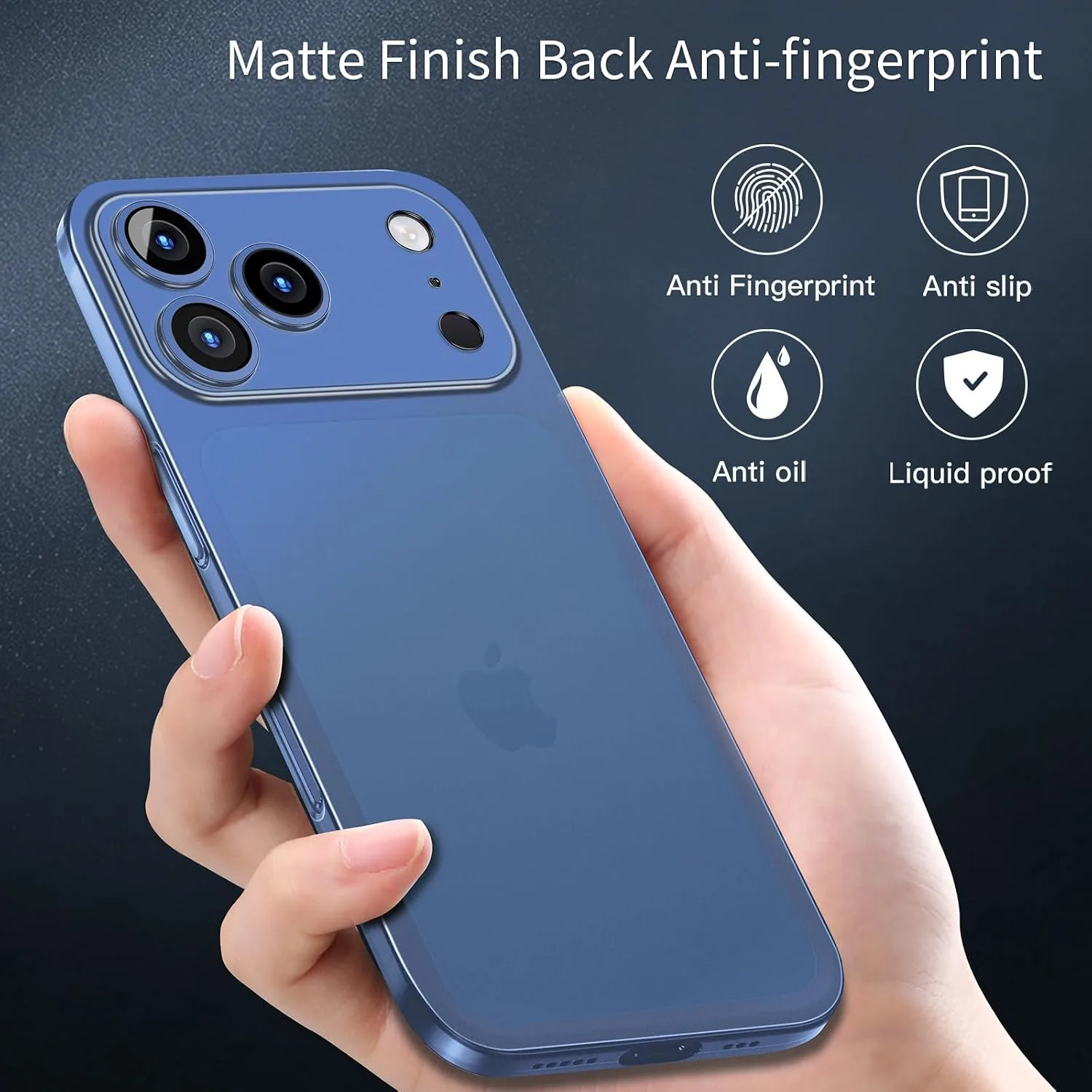 Dataroad for iPhone 18 Pro Slim Case,0.2mm Fit [Paper-Thin] Lightweight Case Translucent Matte Finish PP Back Cover Protection[Anti-Fingerprints&Yellowing],Compatible with iPhone 18 Pro 6.3Inch-Blue