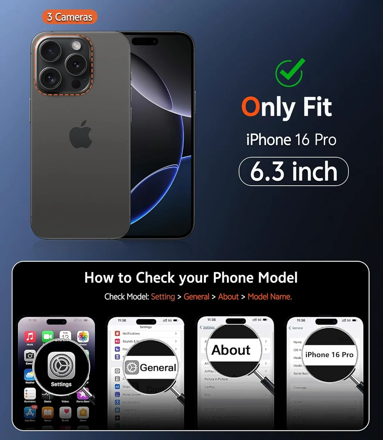 FNTCASE for iPhone 16 Pro Case Compatible with Magsafe Matte PhoneCase