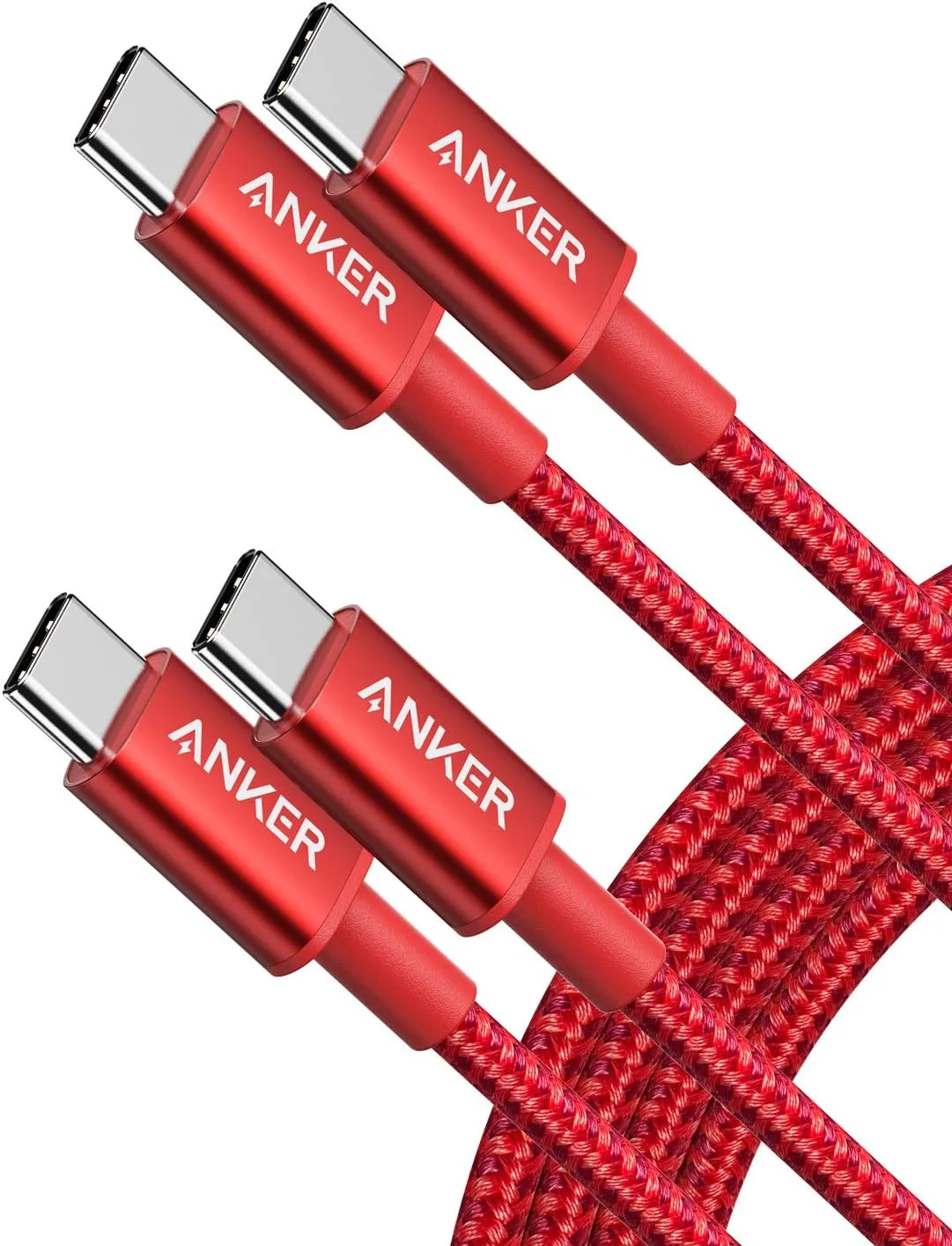 Anker USB C to USB C Cable, 60W Fast Charging Cable (2-Pack, 1 ft, Black)