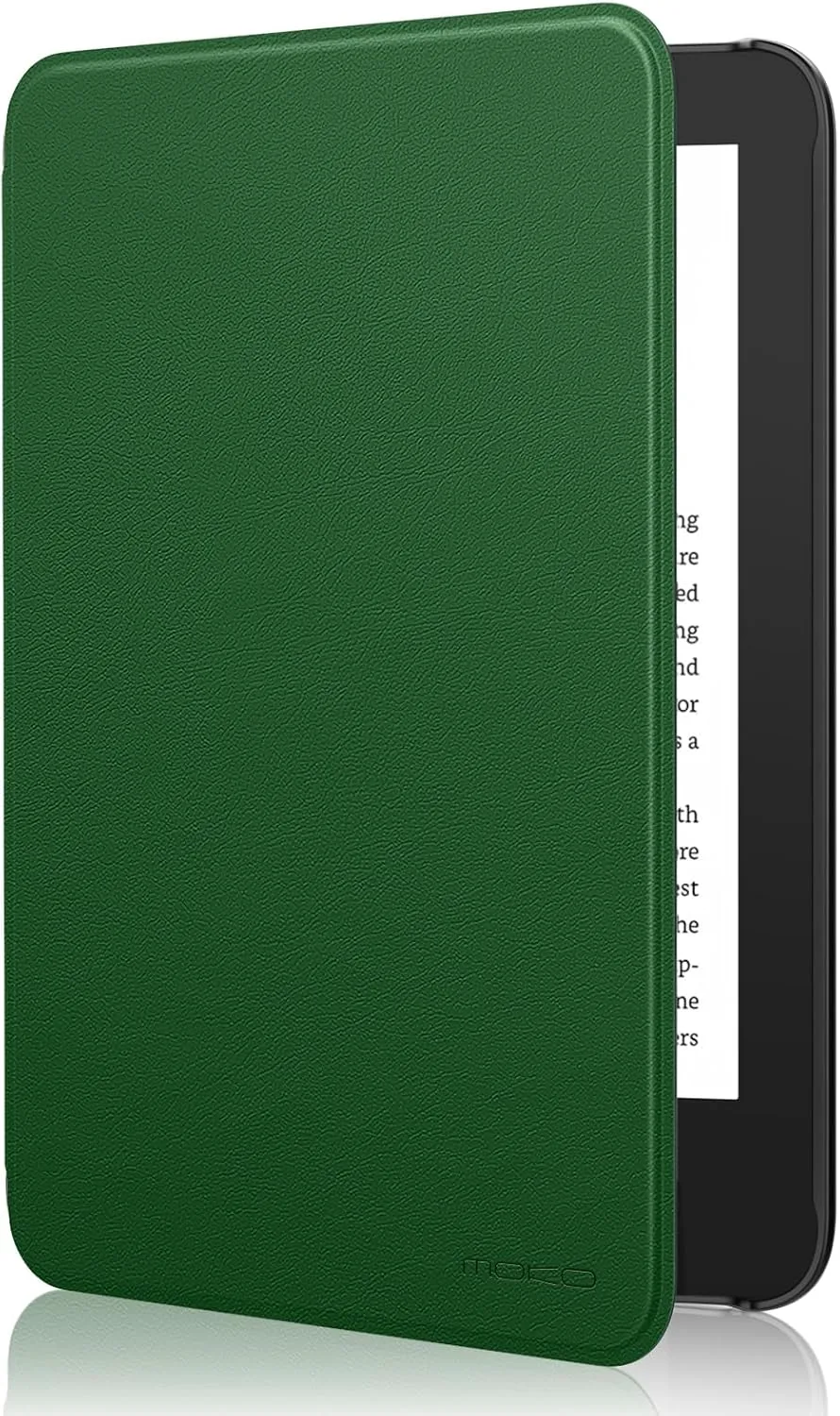 MoKo Case for 6" Amazon Kindle Basic 11th Gen 2024/2022, Lotus Leaf Green