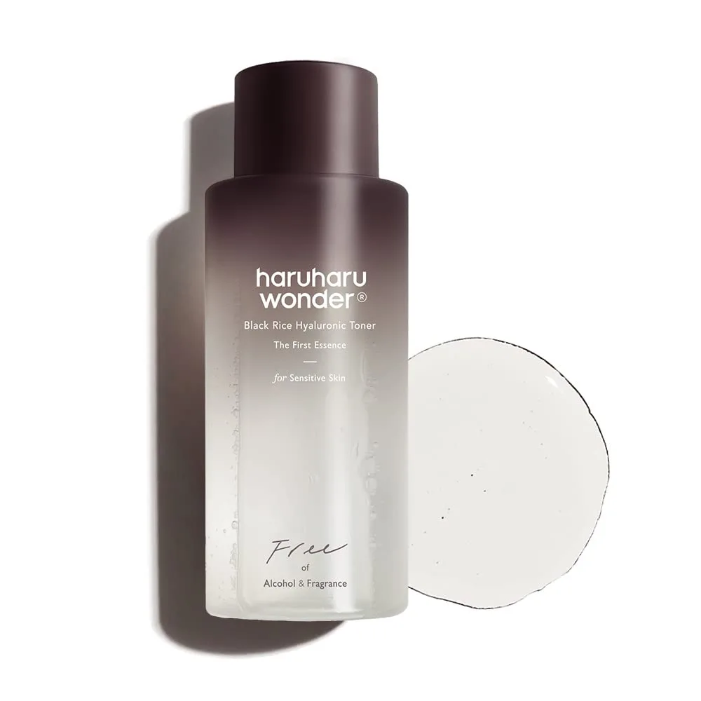 HARUHARU wonder Black Rice Hyaluronic Toner for Sensitive Skin, 5.07 fl. oz