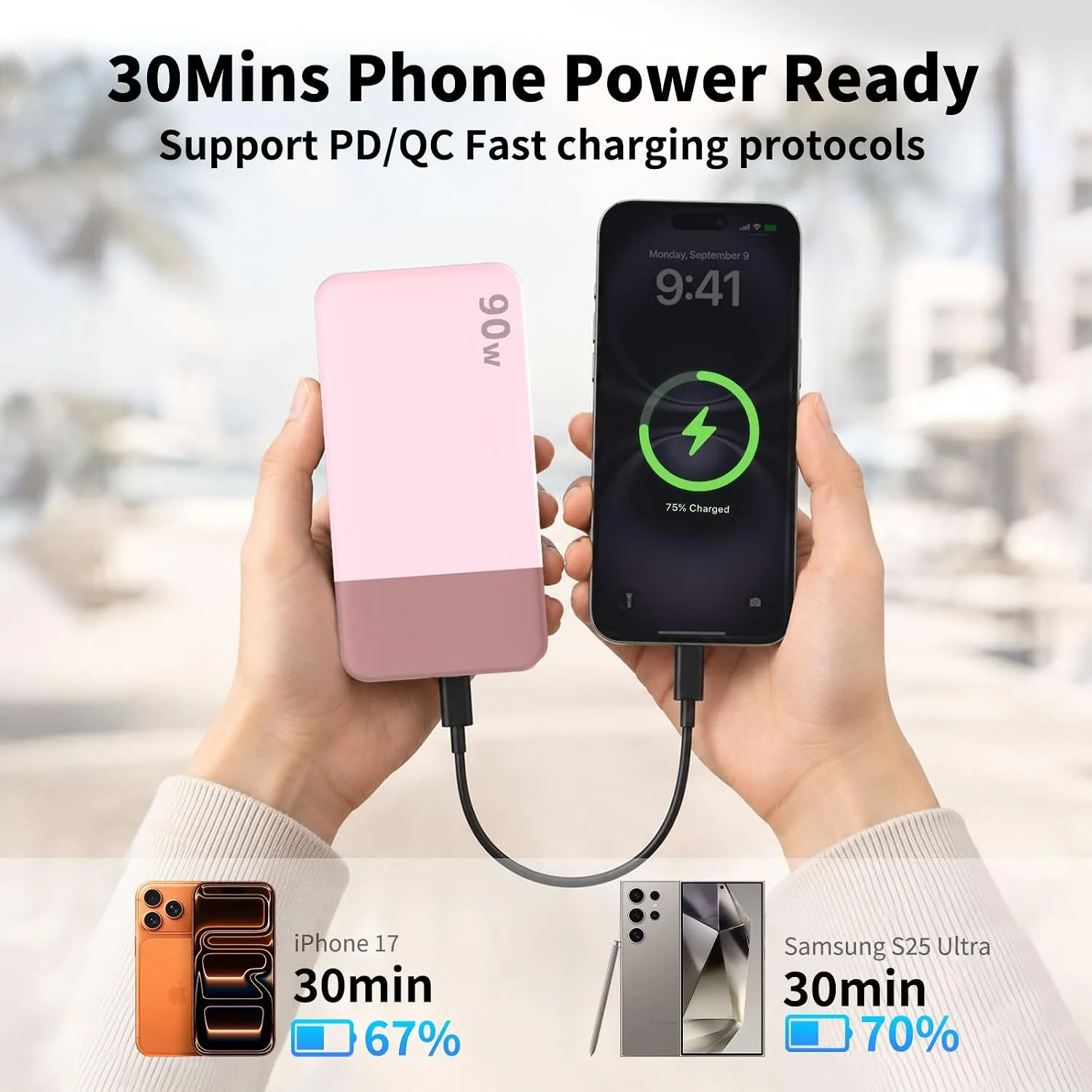 NOBIS 90W Portable Charger 20000mAh Laptop Power Bank Fast Charging