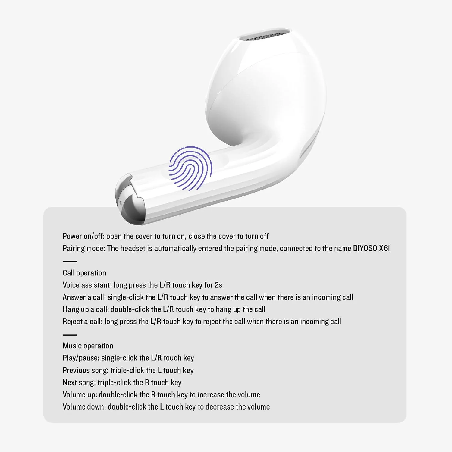 5.4 Earbuds Bluetooth Earphones, Dual-Channel
