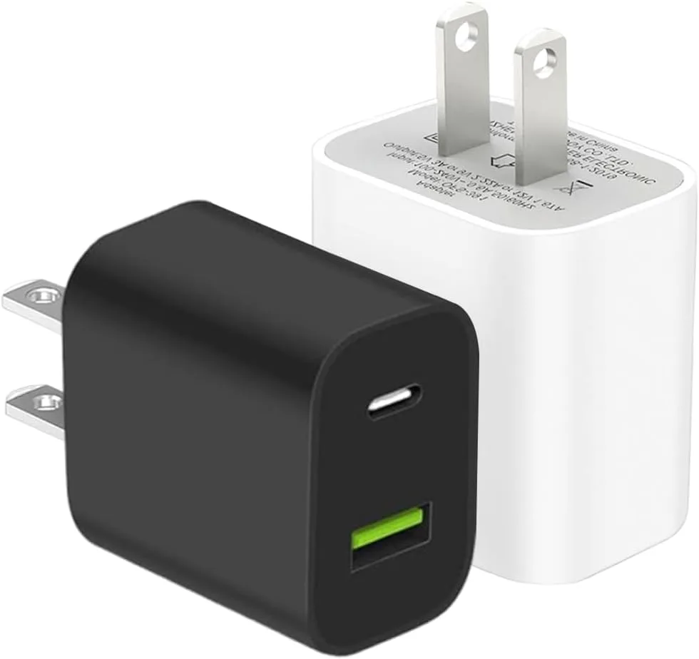 2 Pack USB C Charger Block, Dual Port Type C Wall Charger Fast Charging