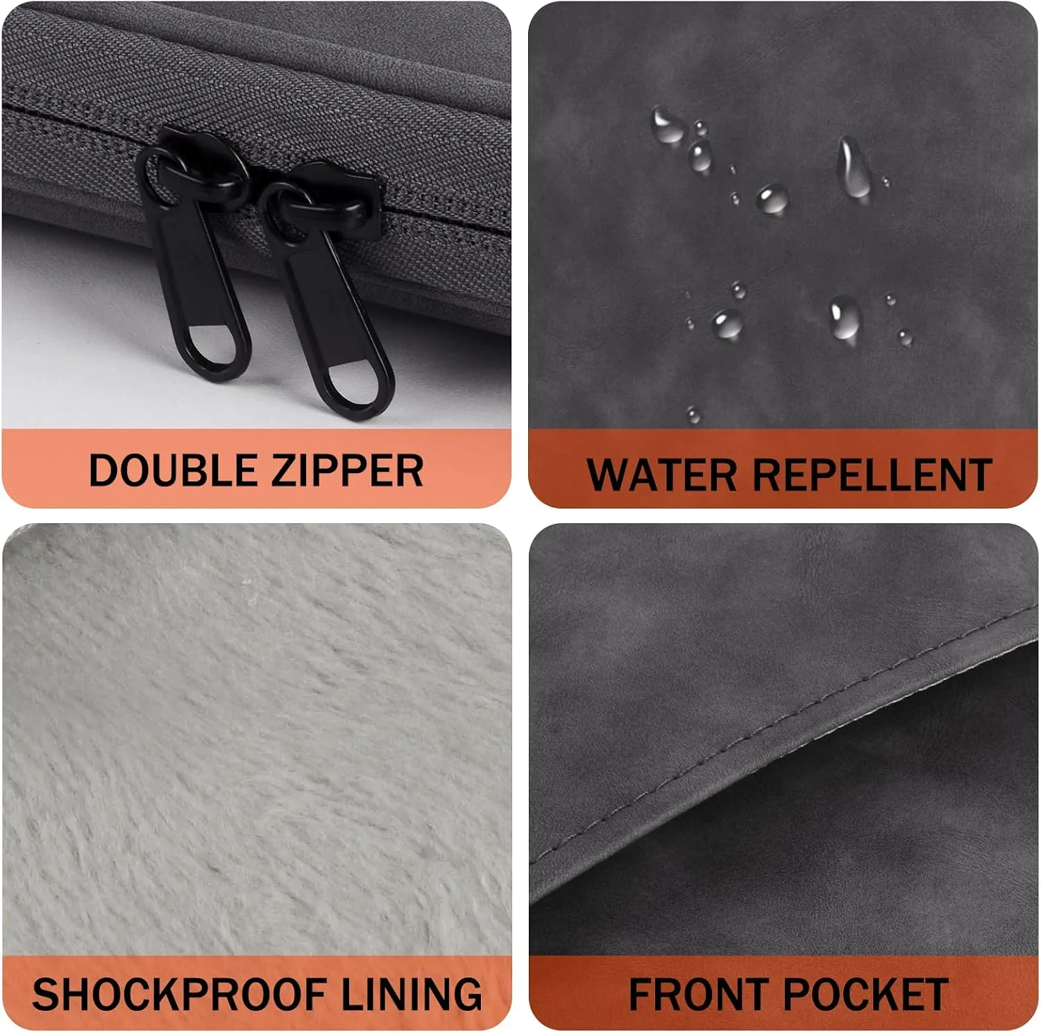 HoYiXi Universal Sleeve Bag for 6",6.8",7" Kindle Paperwhite/Colorsoft 2024-2012 Compatible with 6"-6.8" All-new Kindle/Kobo/Tolino/Sony,6" EReader with Anti-Drop Protective Cover,Grey