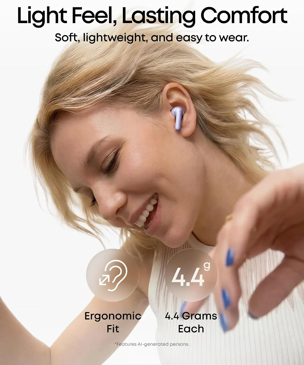 Soundcore Anker P42i Wireless Earbuds with Adaptive ANC for Daily Noise