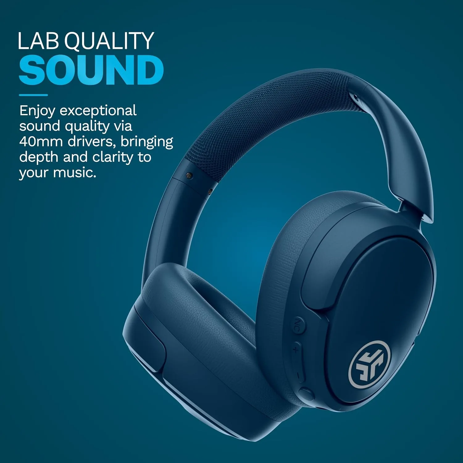 JLab JBuds Lux ANC Wireless Over-Ear Headphones, Limited Edition Navy