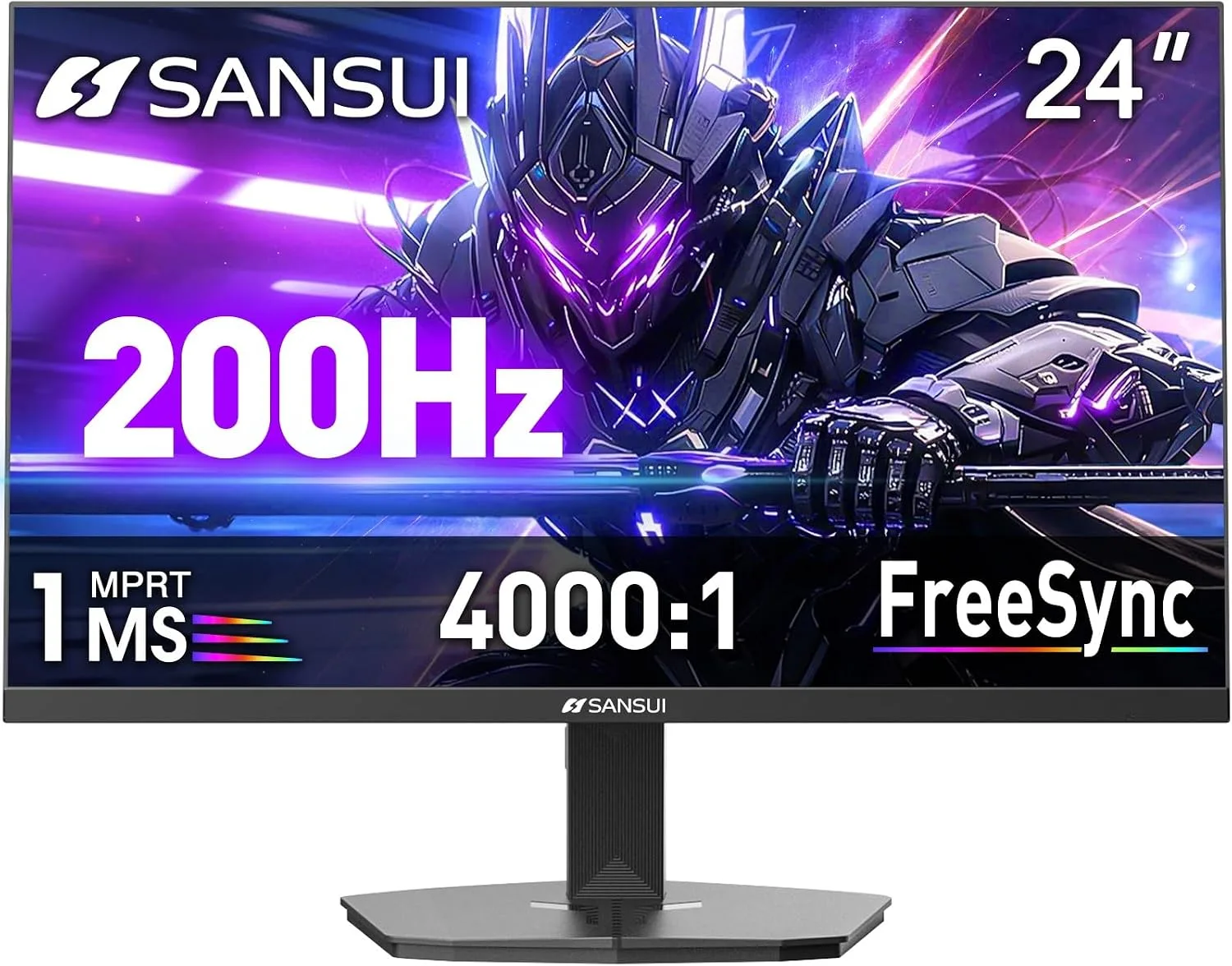Monitor para gaming Sansui 24 pulgadas 1ms 200Hz FHD 1080P FreeSync