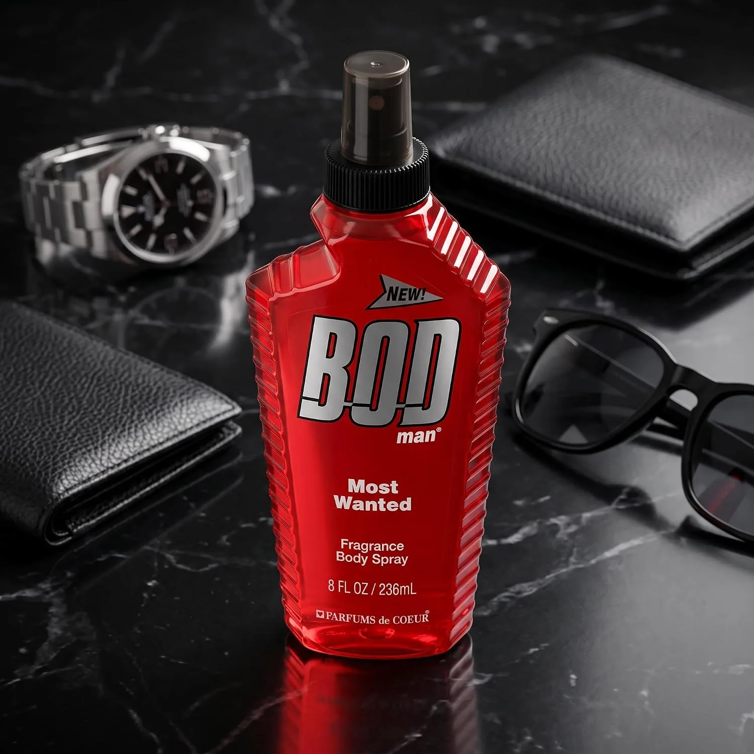 BOD man Fragrance Body Spray, Most Wanted, 8 fl oz