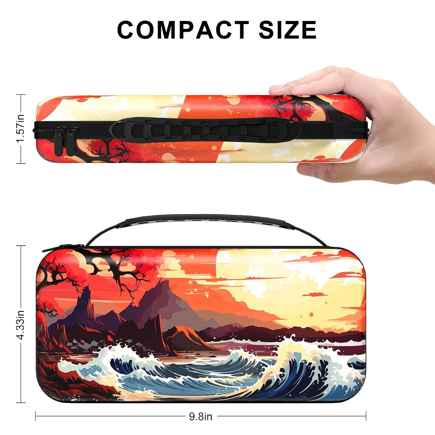 NPOOYI Carrying Case for Nintendo Switch OLED 2021/2017, Hard Shell Cover