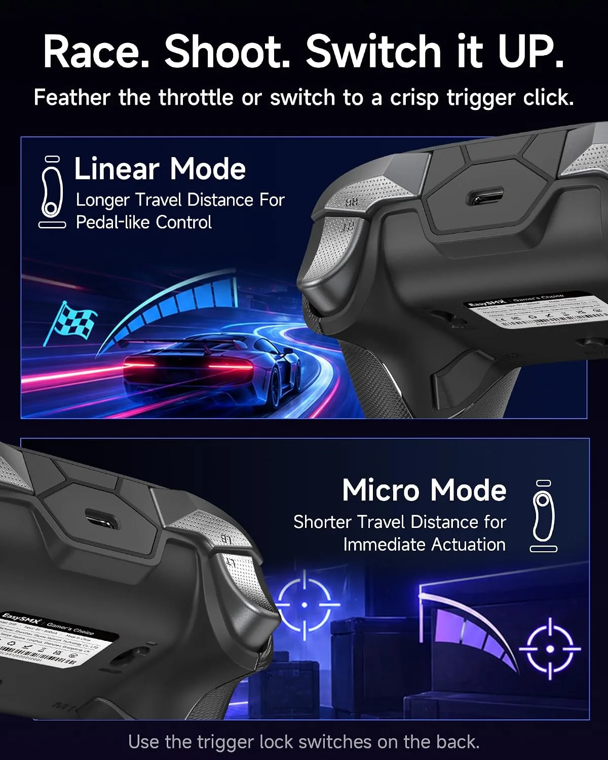 EasySMX D10 Wireless Gaming Controller for PC, Switch, Android