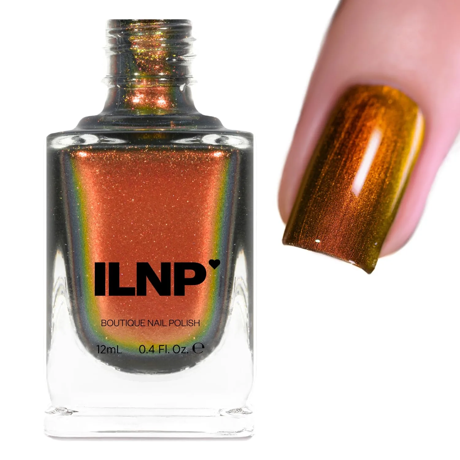 Esmalte de uñas ILNP Abundance Ultra Chrome Rojo Naranja Bronce Oro