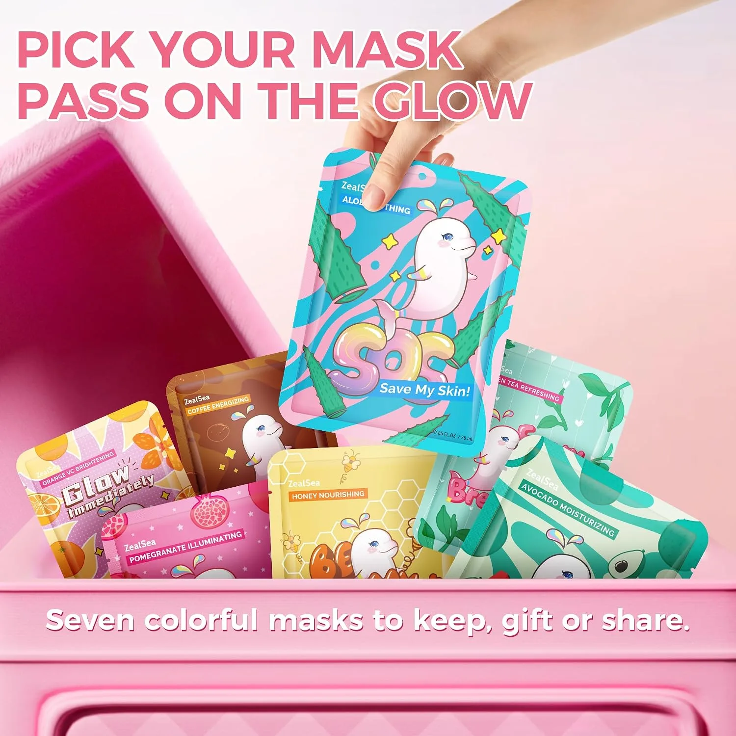 ZealSea Face Mask Skincare Facial Sheet Mask Spa Gifts for Kids Girls Women