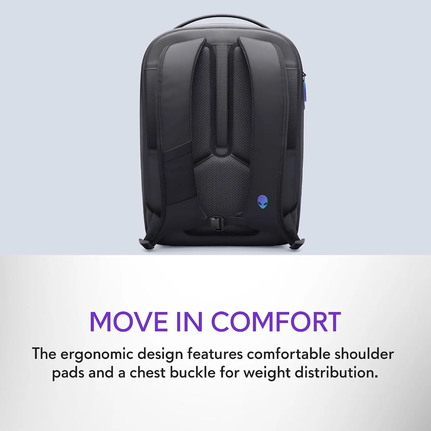 Alienware Laptop Backpack AW7825P, 18in, 28L, Water Resistant