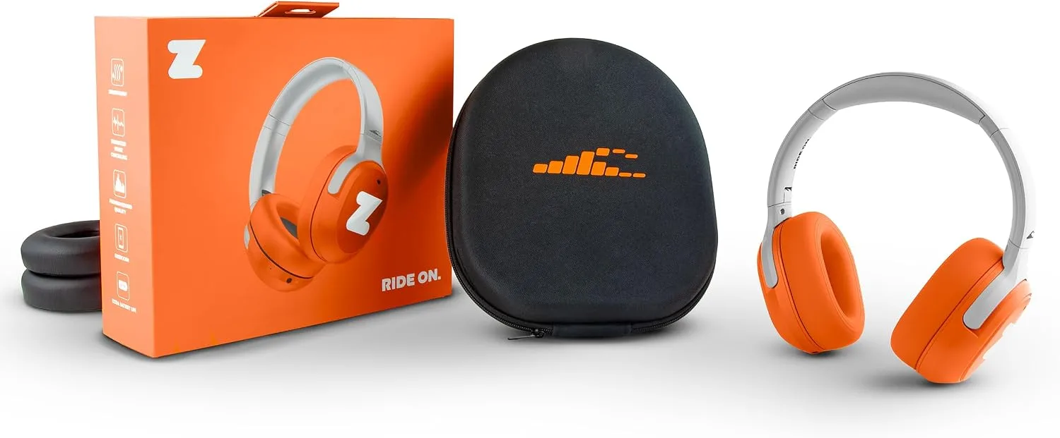 H2O Audio Zwift x RIPT Ultra Over-Ear Sport Headphones - 100% Sweatproof Zwift Training Headphones - Premium Sound, Active Noise Cancellation, and Transparency Mode - 50-Hour Battery Life