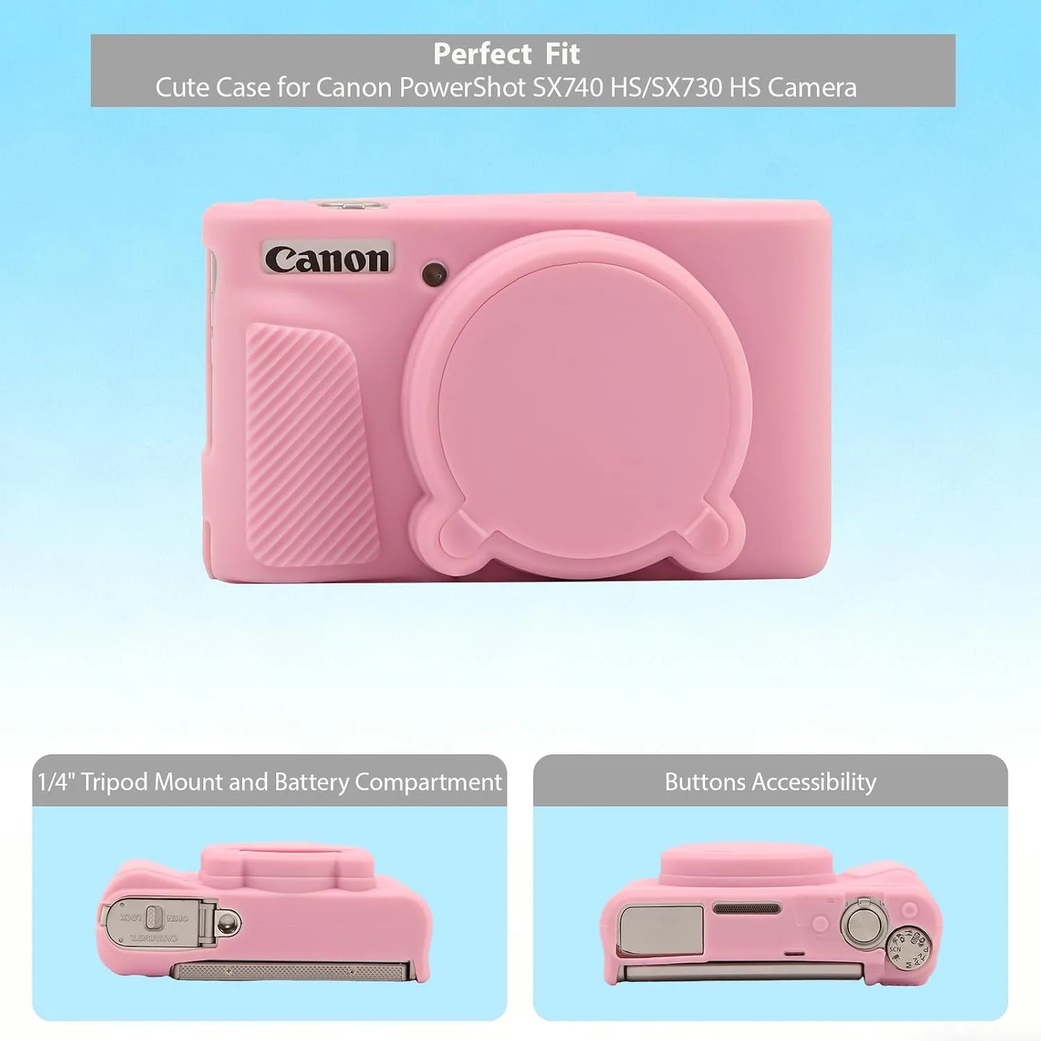 Case for Canon PowerShot SX740 HS, SX730 HS Camera - Pink