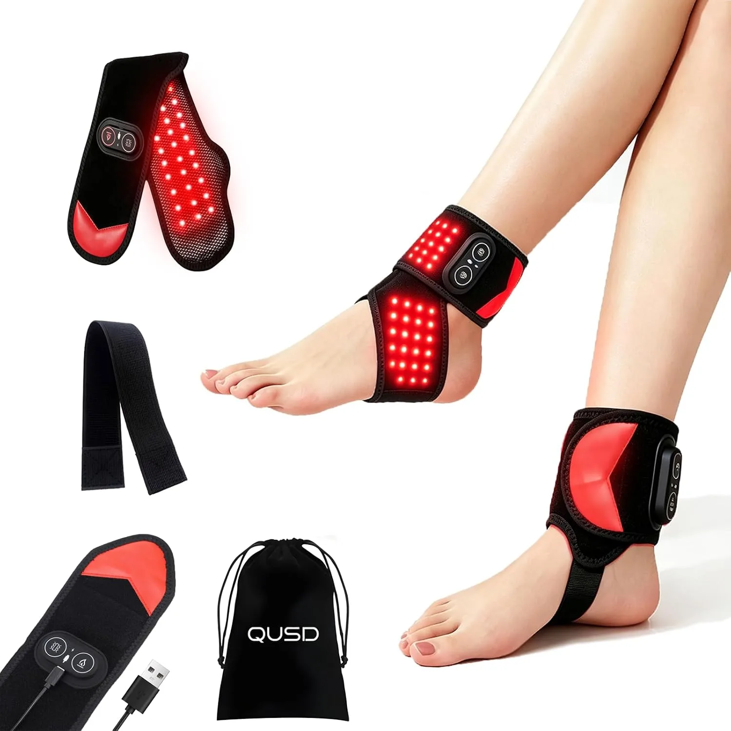 Red Light Therapy Wrap with Heating Vibration for Ankle Foot Wrist