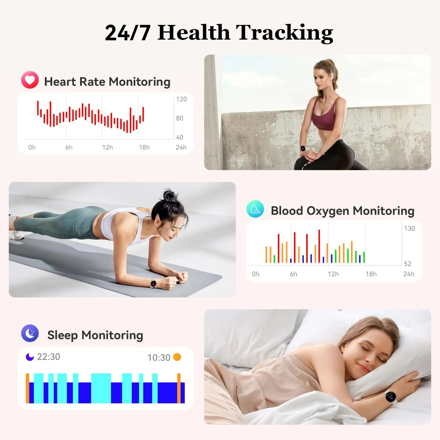 Smart Watch for Women Fitness Tracker: Waterproof Bluetooth Call Answer/Make Smart Watches for Android/iPhone Digital Women Smartwatch Activity Pedometer Heart Rate Monitor 120+ Sports Model