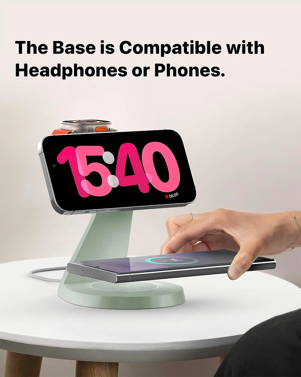 LONGCONN 3 in 1 Wireless Charging Station for Apple Devices with MagSafe