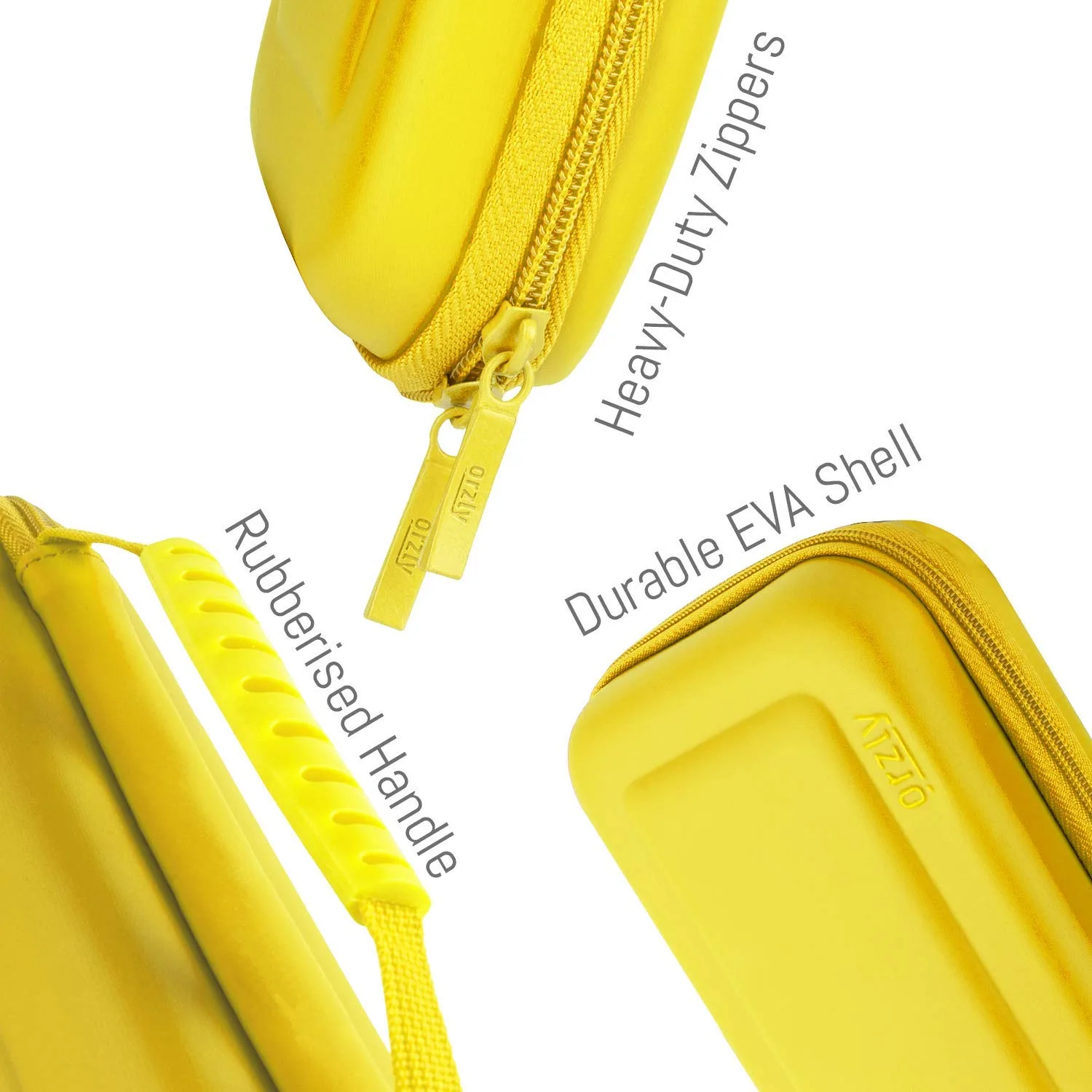 Orzly Case for Nintendo Switch Lite - Portable Travel Carry Case with storage for Switch Lite Games & Accessories [Yellow]