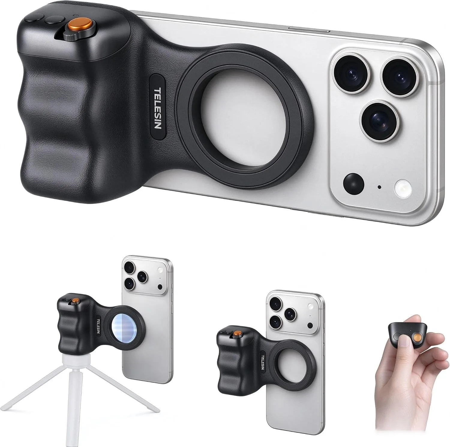 Soporte para cámara de celular Keledz Magnetic Phone Camera Grip negro