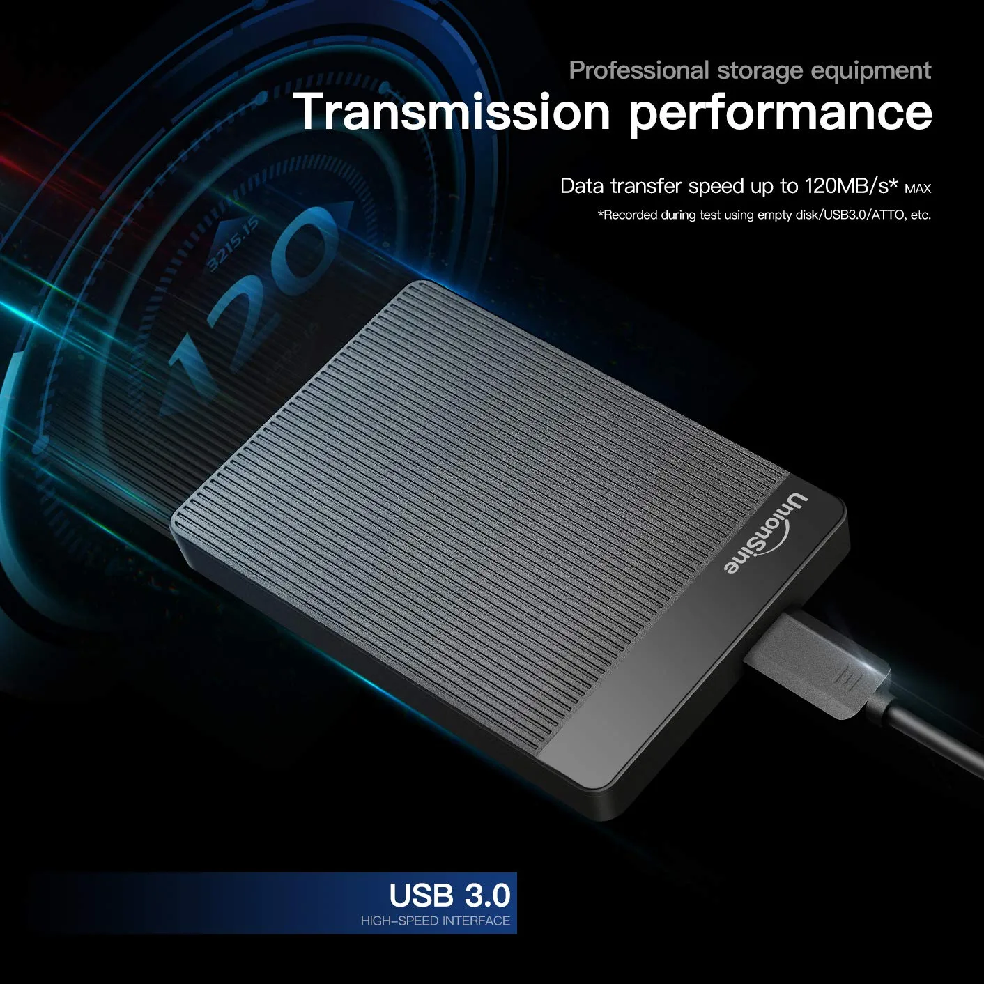UnionSine 1TB Ultra Slim Portable External Hard Drive HDD-USB 3.0