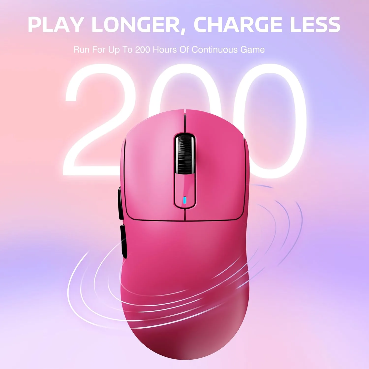 MANBASNAKE Attack Shark X3 49g Lightweight Wireless Gaming Mouse, Berry
