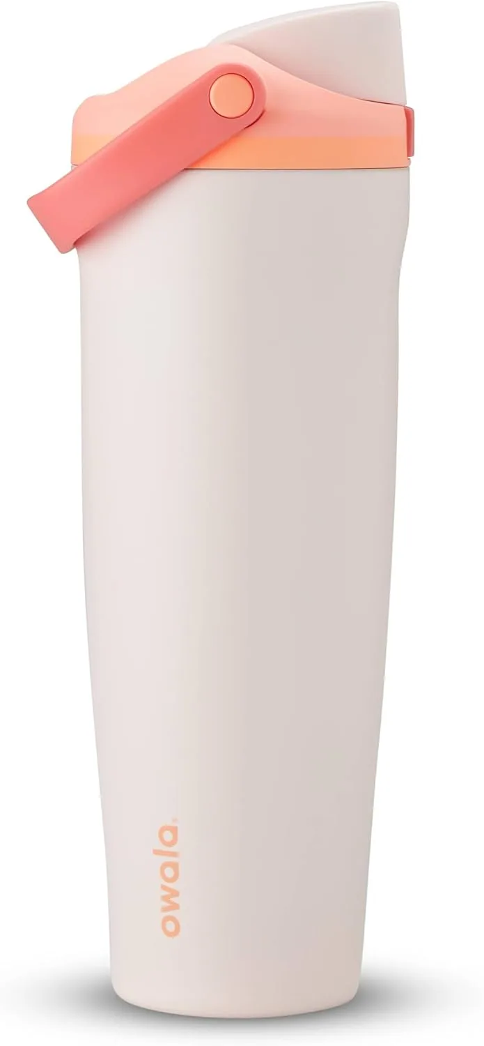 Owala FreeSip Sway - Stainless Steel-40-oz.-Orange/Tan(Sparkling Sherbet)