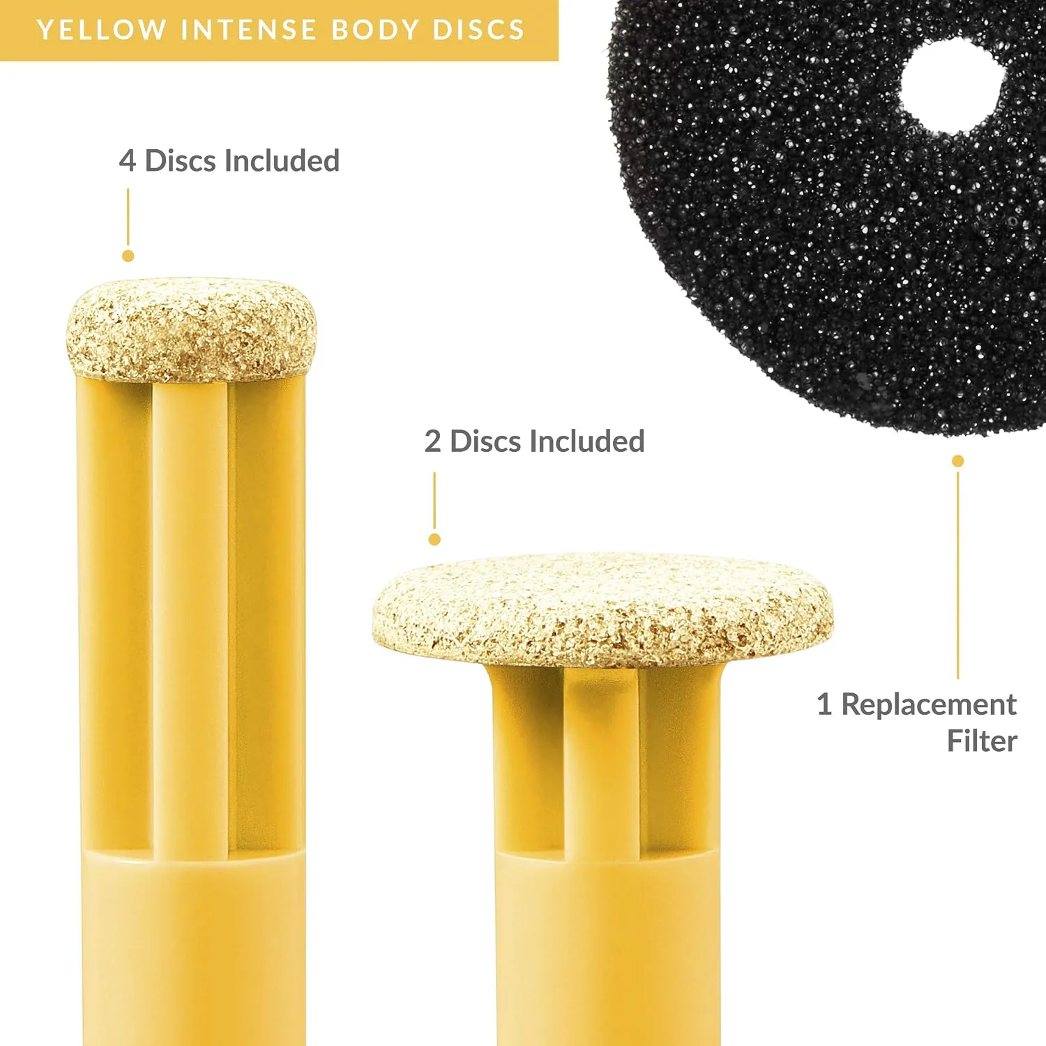 PMD Personal Microderm Yellow Replacement Discs — Intense Body, 6 Discs and 1 Filter