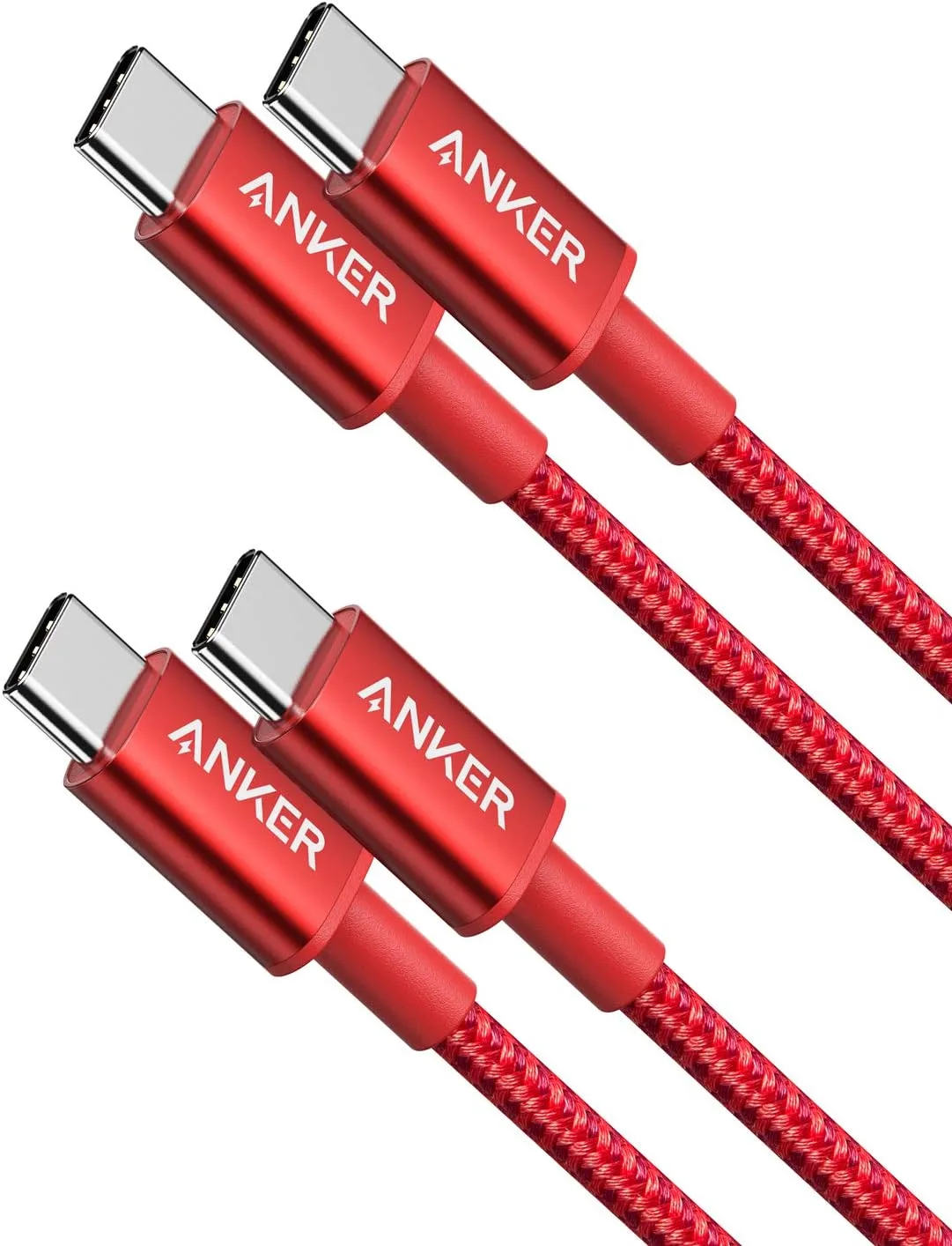 Anker USB C to USB C Cable, 60W Fast Charging Cable (2-Pack, 1 ft, Black)