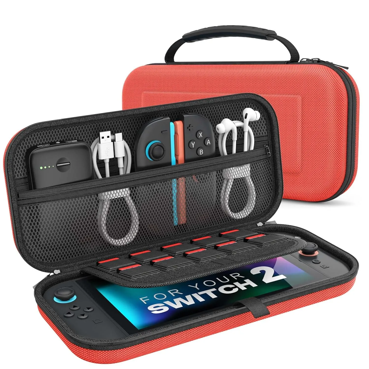 MoKo Carrying Case for Nintendo Switch 2 2025 Holds 10 Cartridges w/Pockets