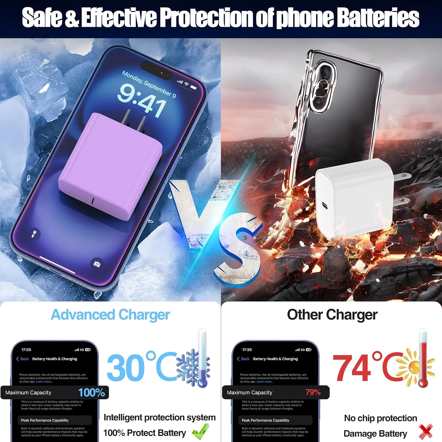 45W iPhone 18 17 16 Pro Max Charger Fast Charging with Type C Fast Cable