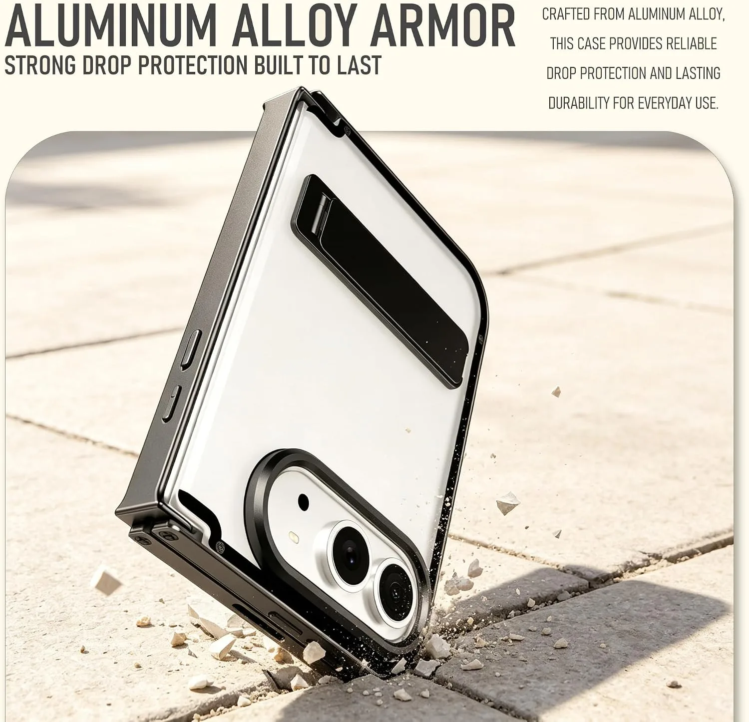 JIAONASHlJlA Aluminum Metal Case for iPhone Duo-Full Hinge Guard-Blue