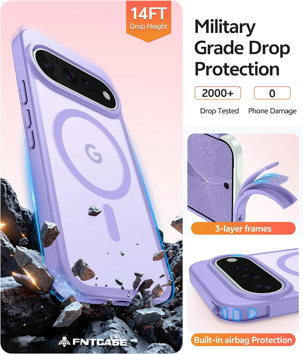 FNTCASE for Google Pixel 11 Pro XL Case, Fit for Magsafe, Screen Protector