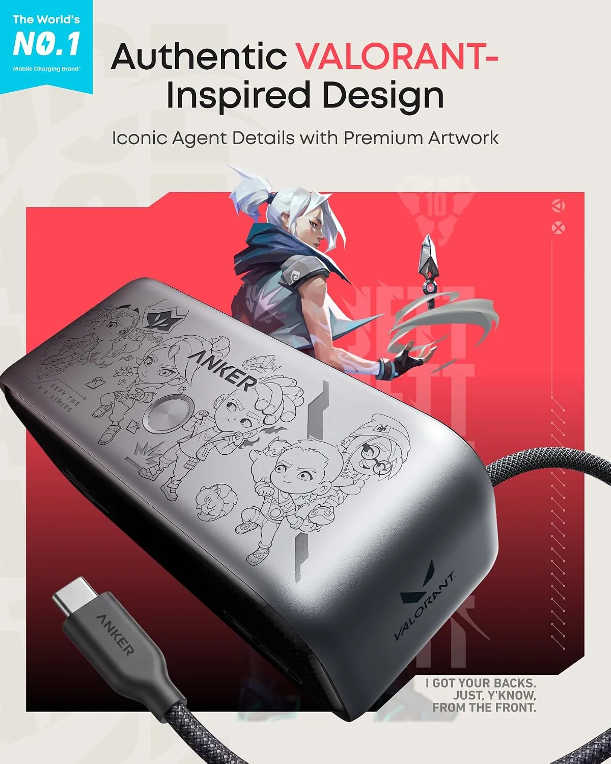 Anker USB C Hub, VALORANT Limited Edition, Smart Display Hub, No Charger